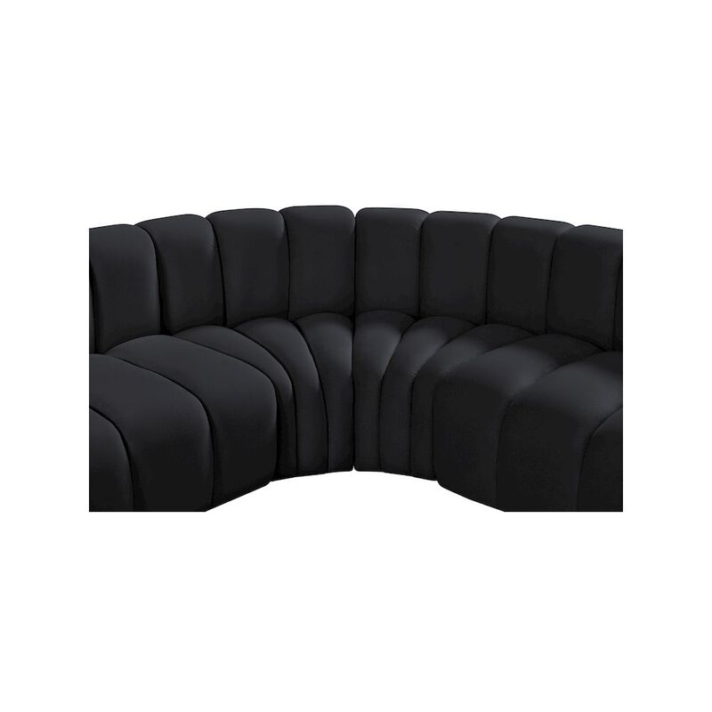 Meridian Furniture Arc Black Velvet Modular Sofa
