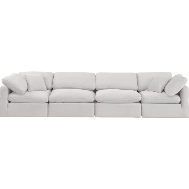 Meridian Furniture Indulge Cream Velvet Modular Sofa