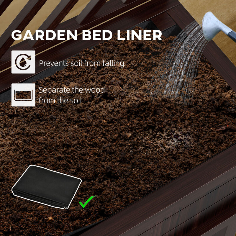Hivvago Functional Wooden Garden Bed with Trellis image number 4