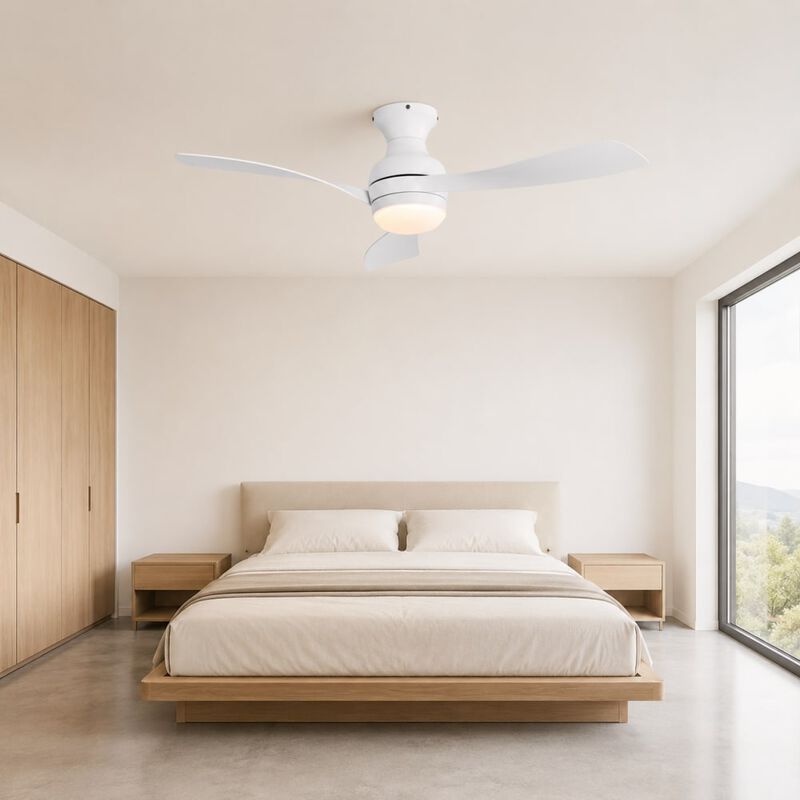 52" Ceiling Fan with Dimmable LED Light, Reversible DC Motor and Remote Control image number 2