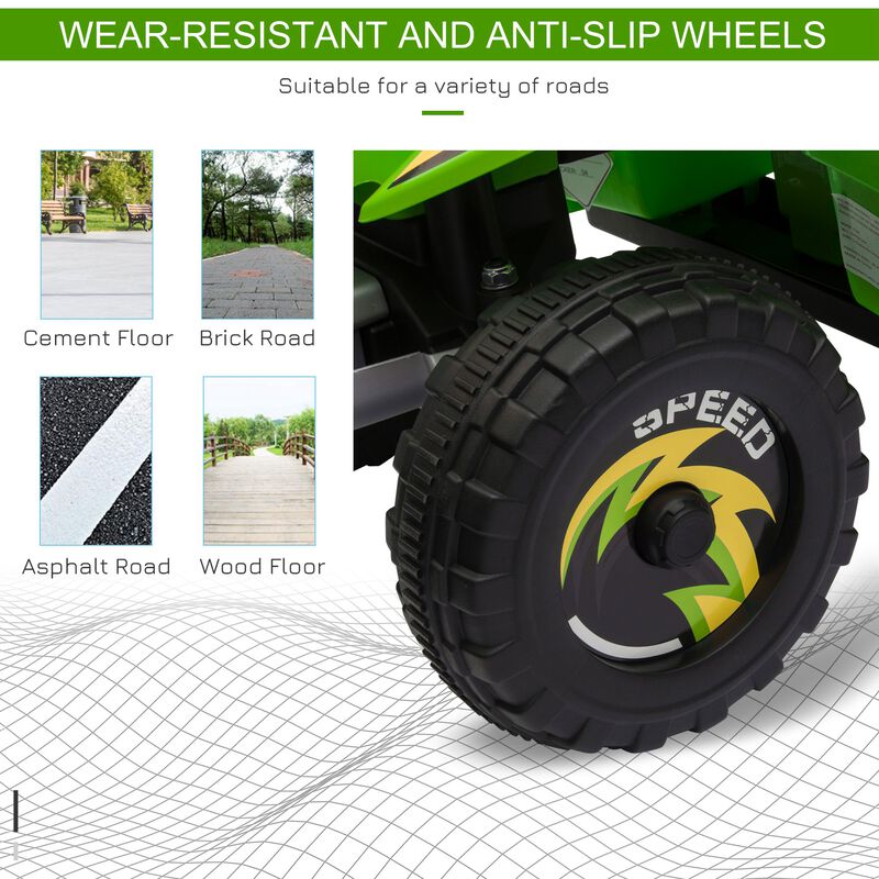 BreeBe 6V Kids ATV 4-Wheeler Ride on Car, Electric Motorized Quad Battery Powered Vehicle with Forward/Reverse Switch image number 6