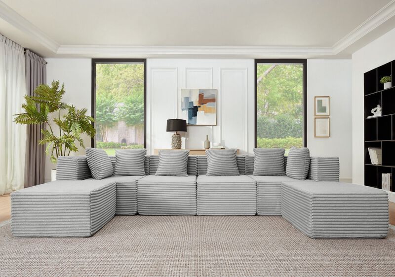 Dulp U-Shaped Boneless Sectional Sofa image number 1