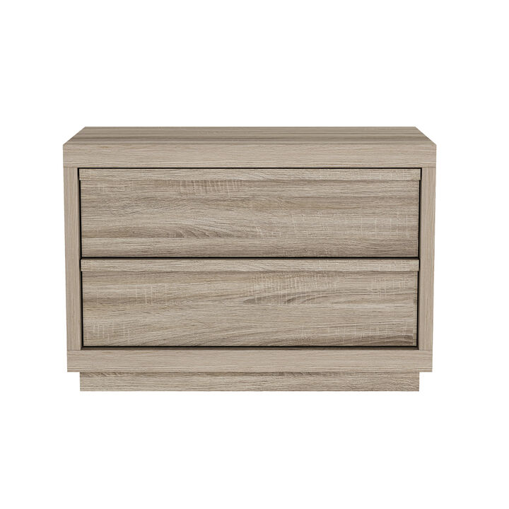 Navis Natural Brown 2-Drawer Nightstand
