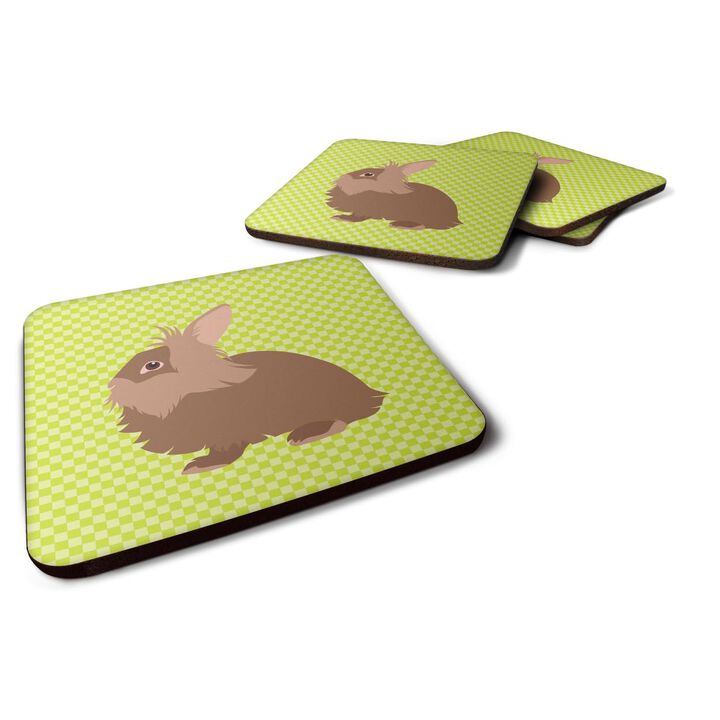 Caroline's Treasures Lionhead Rabbit Green Decorative coasters, 3.5, Multicolor