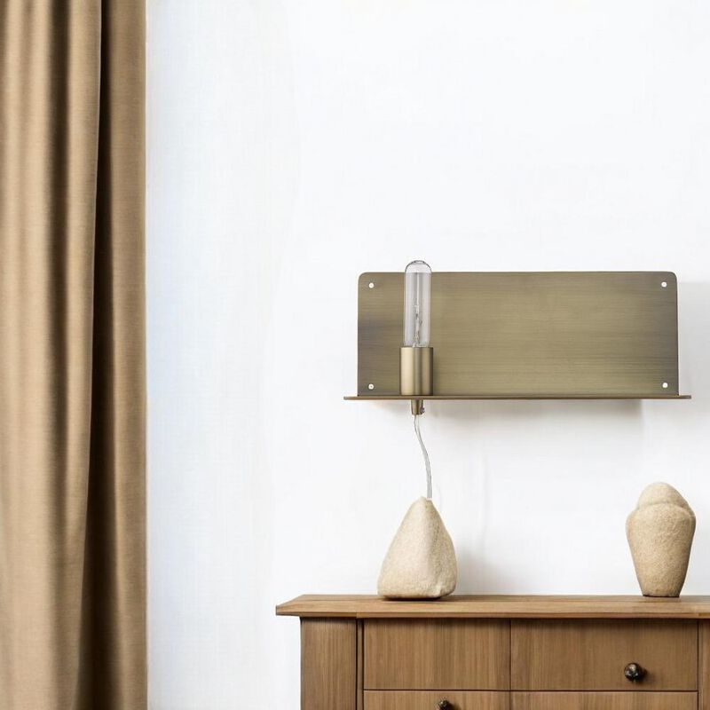 Hivvago XL Dull Gold Shelf Wall Light