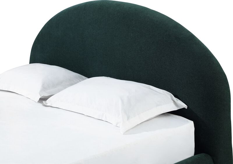 Flex Queen-size Upholstered Bed in Emerald Chenille