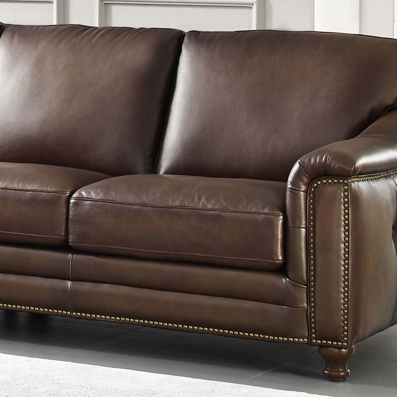 Belfast Top Grain Leather Symmetrical Sectional
