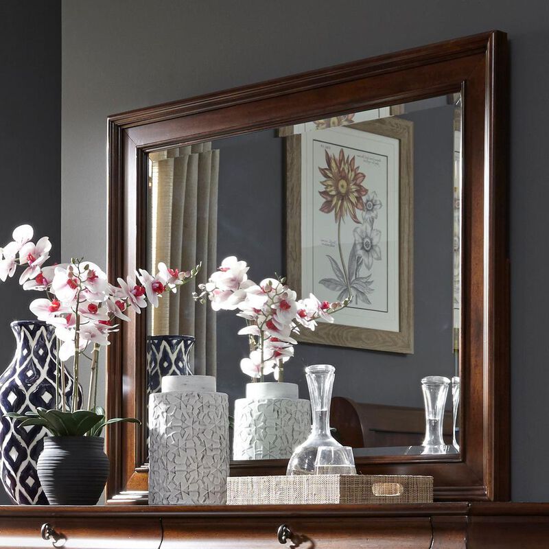 Liberty Furniture Rustic Traditions Landscape Mirror in Rustic Cherry image number 1