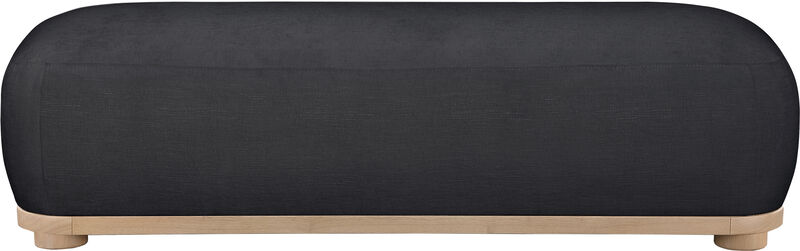 Meridian Furniture Calum Black Chenille Fabric Bench
