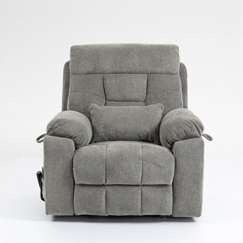 Velvet Electric Lift Recliner with Heating and Massage, Power Lift Sofa Chair with 2 Pocket Cup Holders, 2 Remote Controls, Dual OKIN Motors image number 1