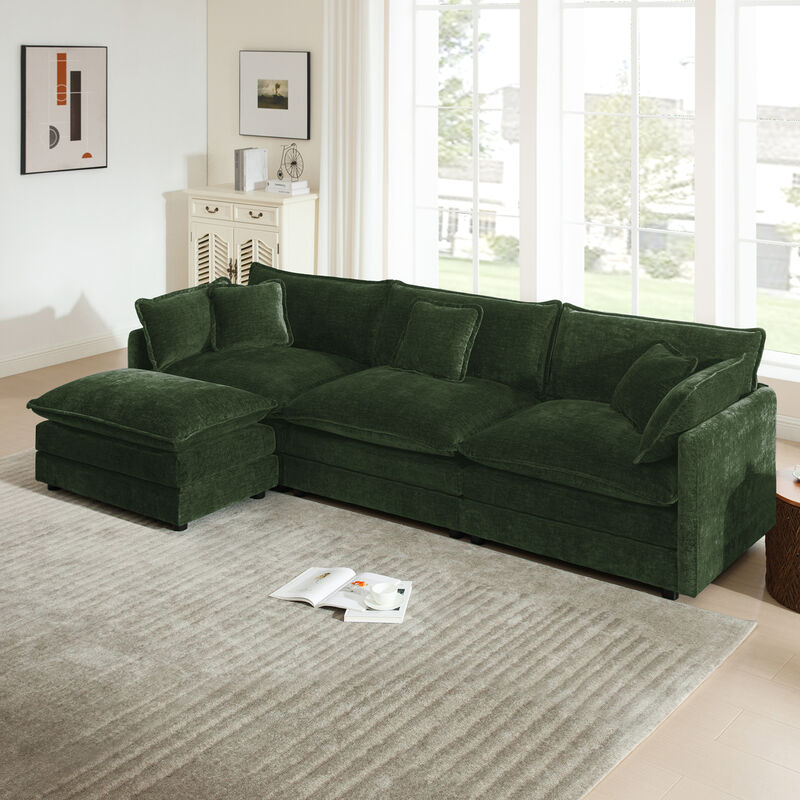 Flurn Chenille L-Shape Sectional Sofa image number 2