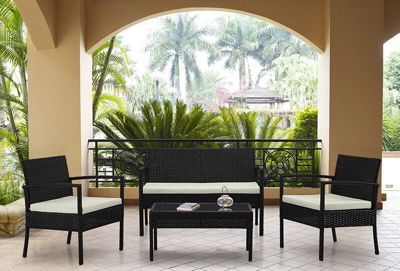 Noli Cream 4-Piece Patio Set