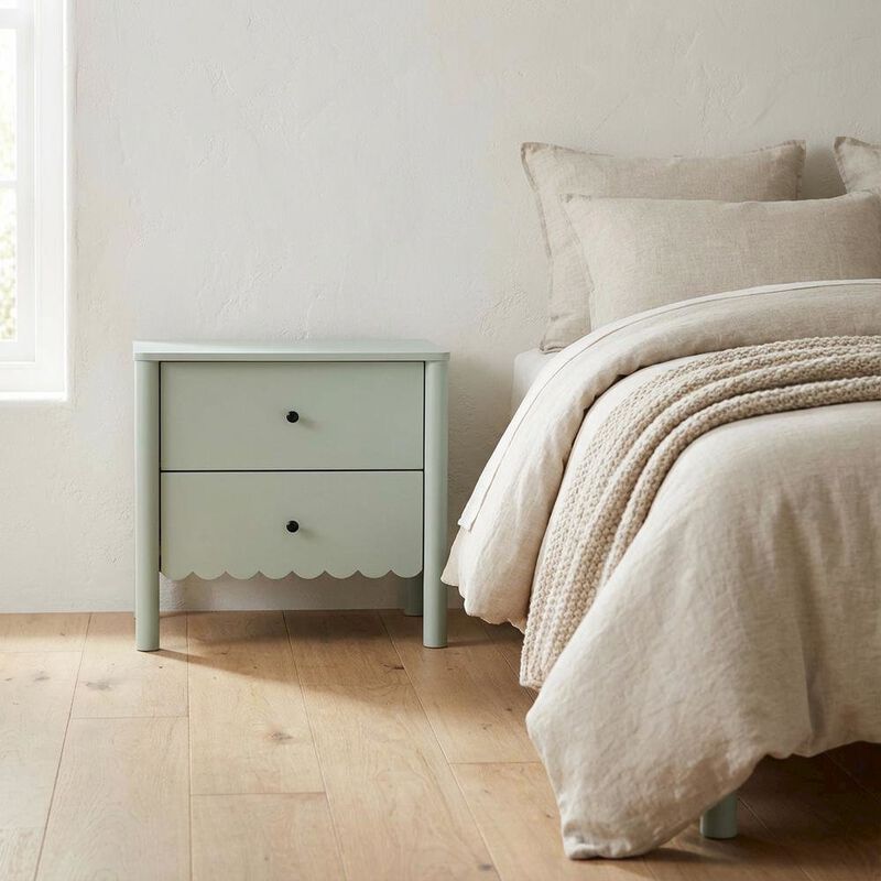 Bedside Nightstand with 2 Drawers in Elegant Finish image number 2