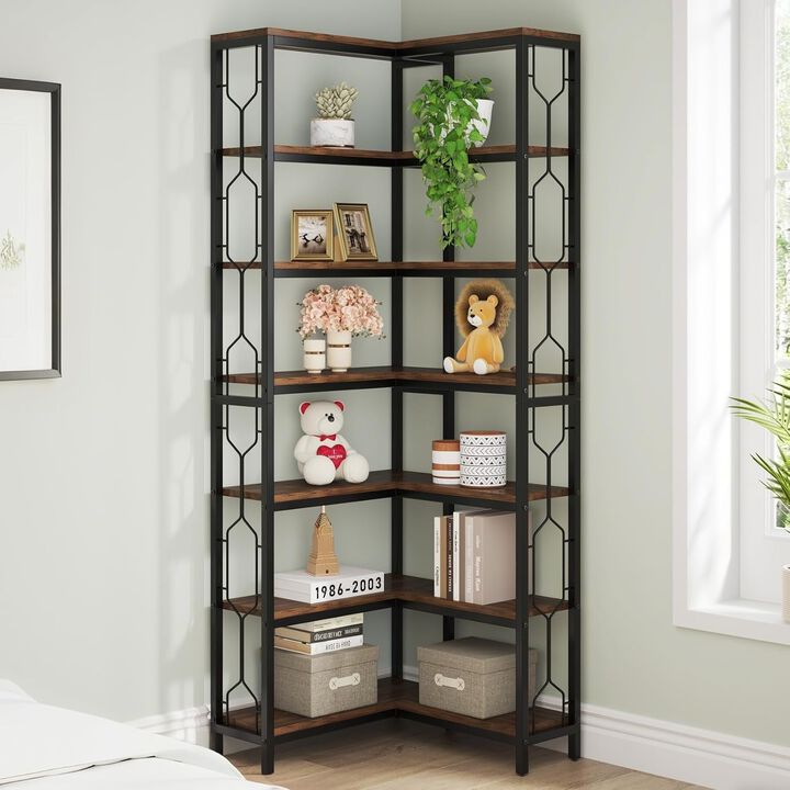 Tribesigns 7-Tier Corner Bookshelf