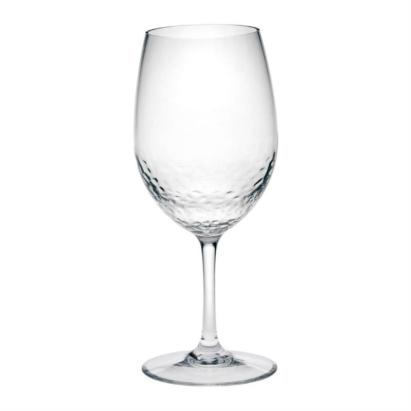 HomeRoots Set of Four Clear Tritan Plastic Stemmed All Purpose Wine Glass image number 0