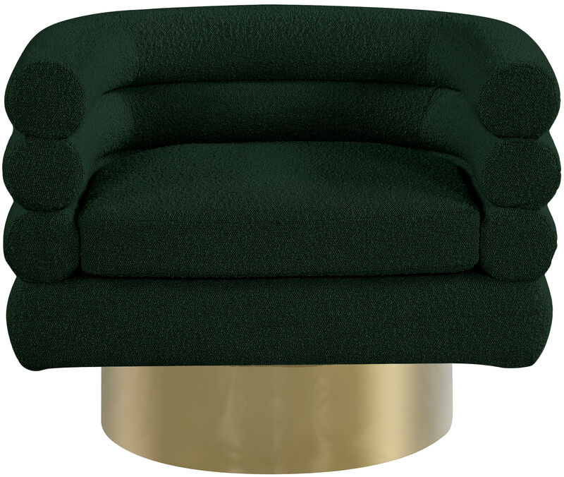 Meridian Furniture Tessa Green Boucle Fabric Accent Chair image number 3