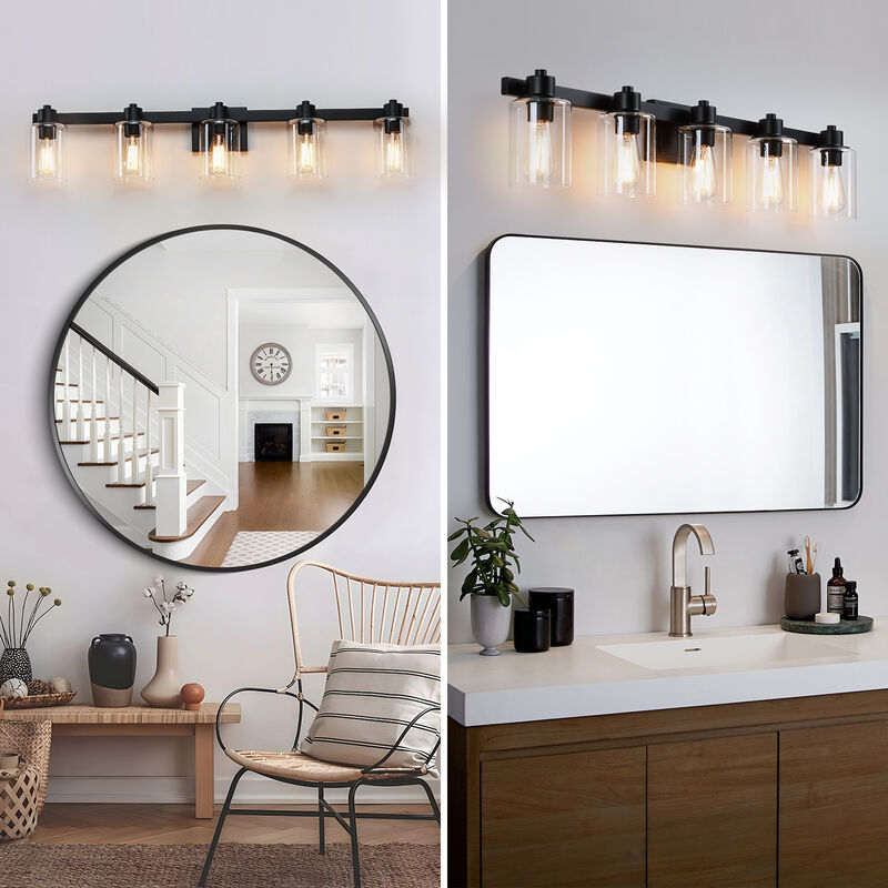 40.6" Modern 5-Light Dimmable Indoor Wall Sconce image number 5