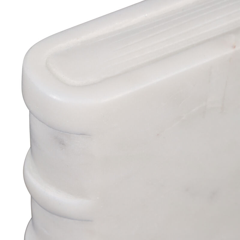 7x5" Marble Book Object, White image number 5