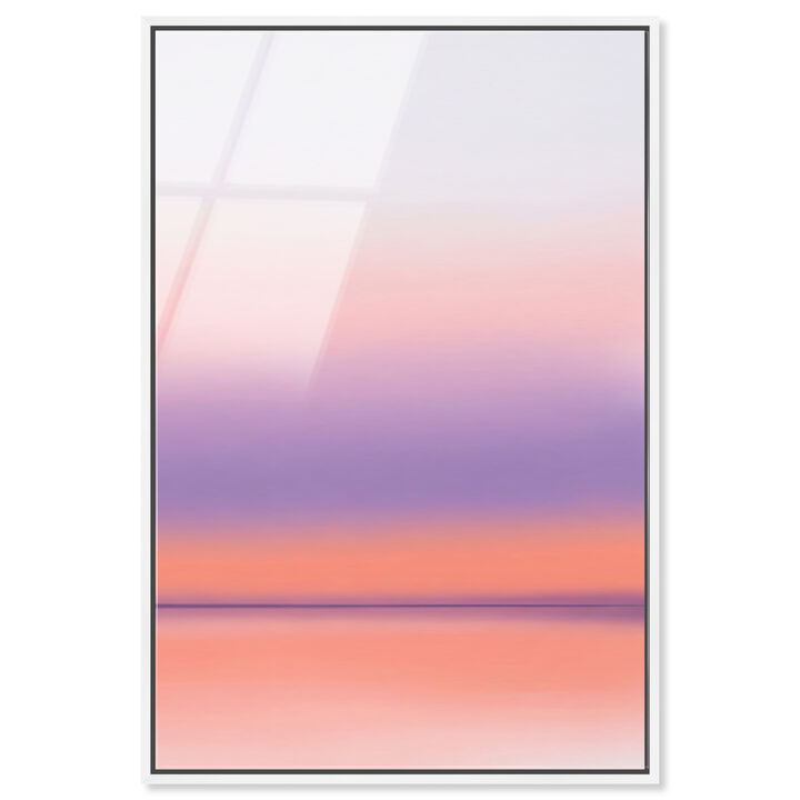 Peach Coastline Abstract Canvas Print by Oliver Gal