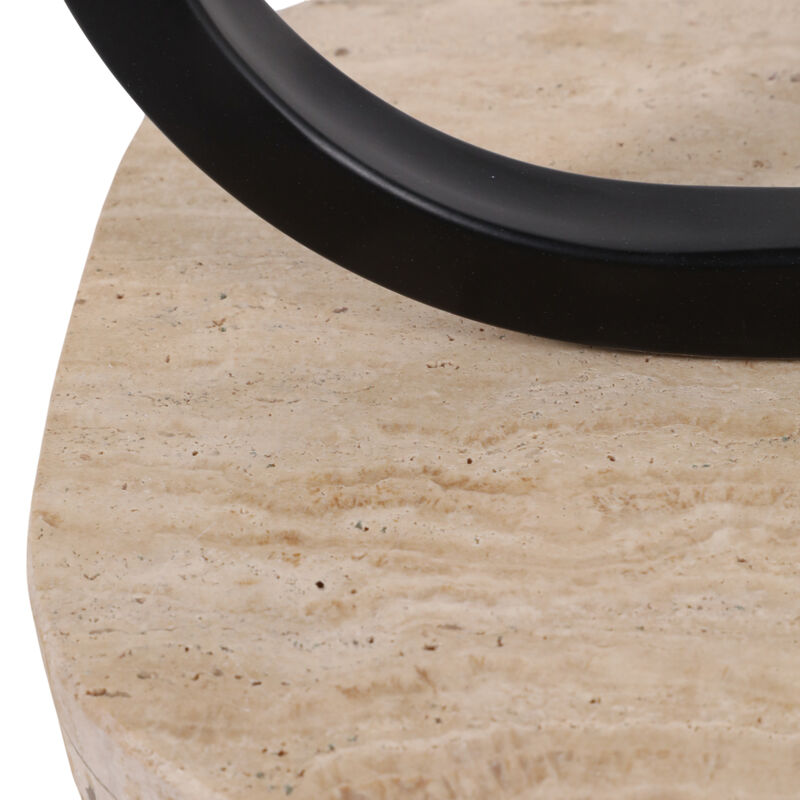 Open Base Travertine Table image number 5