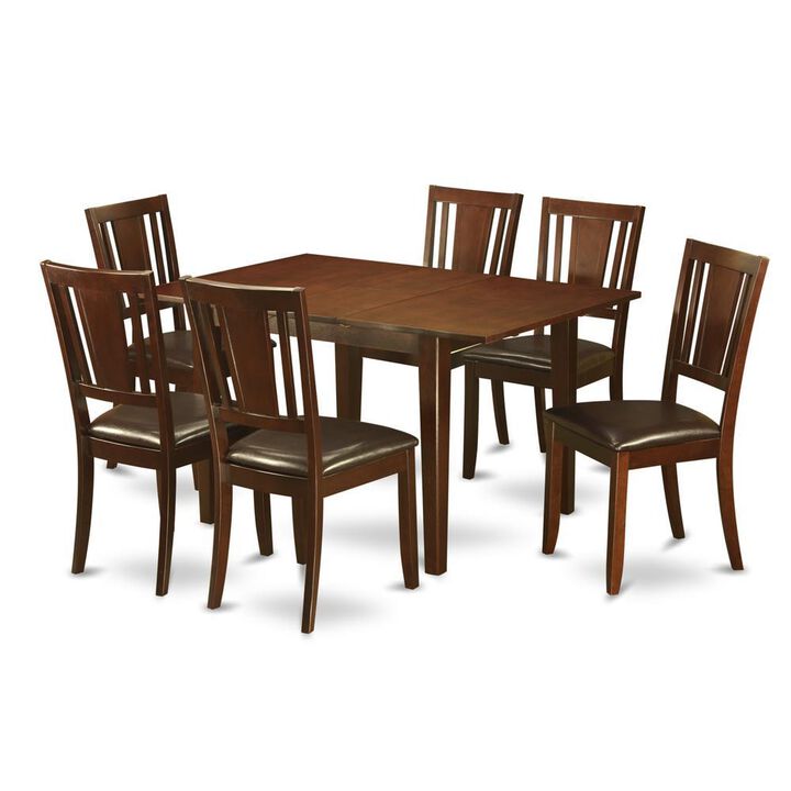 7 Pc small Kitchen Table set - dinette Table with 6 Dining Chairs