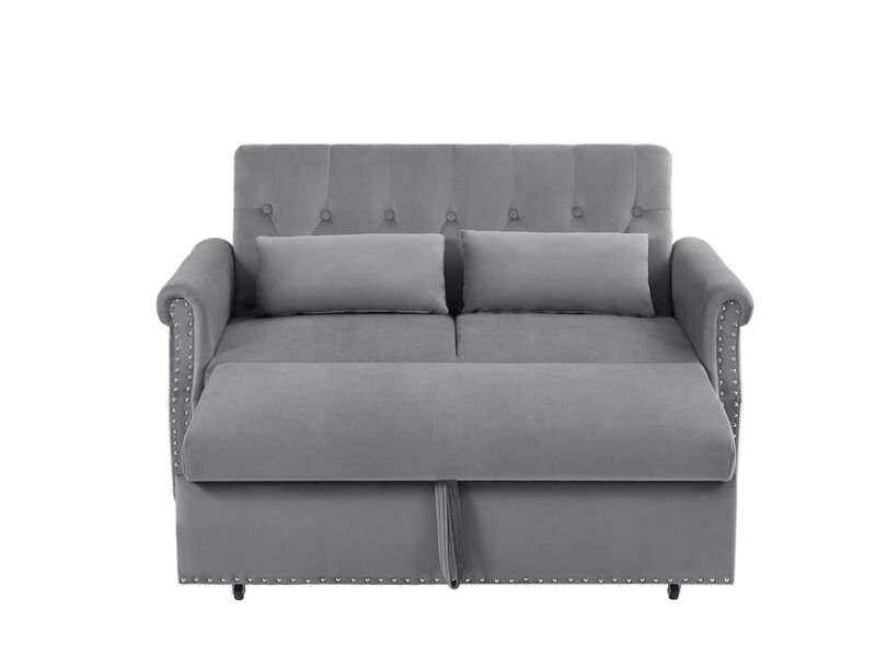 Streamdale Convertible Loveseat Sleeper Sofa with Pillows