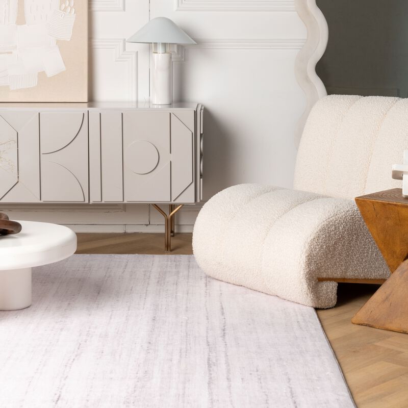 Rug Branch Elena Contemporary Abstract Beige Purple Indoor Area Rug