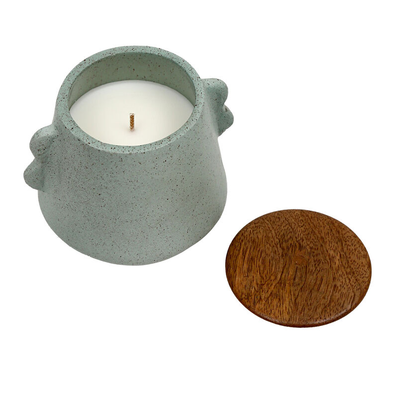 4" 8oz Wild Jasmine & Daisy Eared Candle W/lid