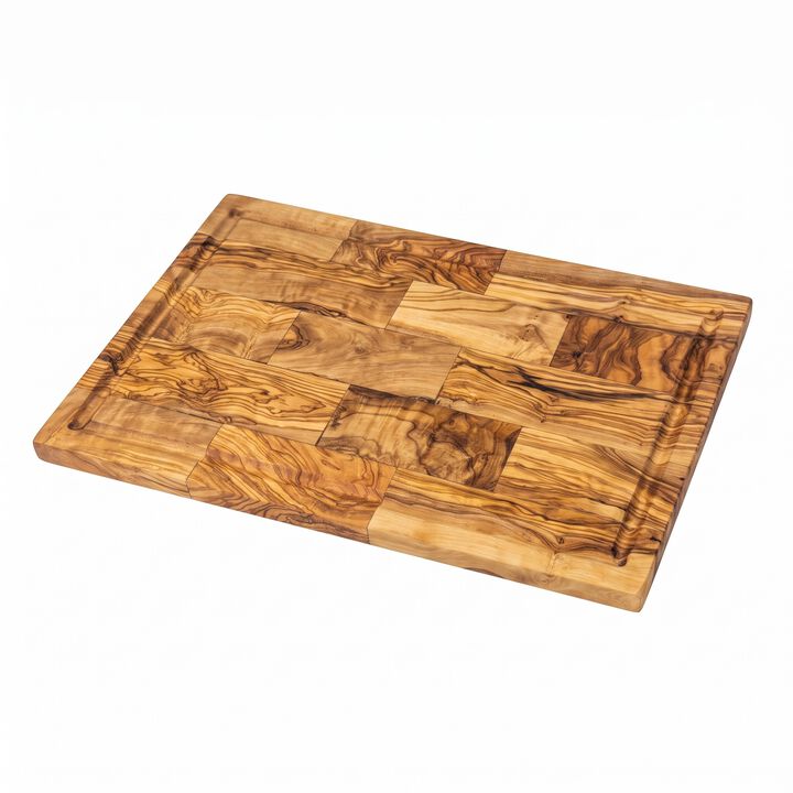 Multi-Purpose Large Olive Wood Serving and Cutting Board &ndash;Charcuterie Platter & Carving Board