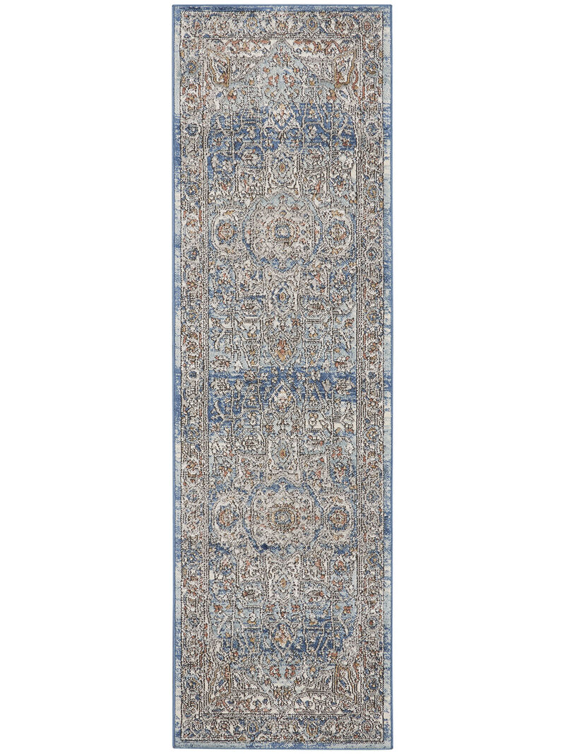 Quarry QUA11 Ivory/Blue 2'2" x 7'6" Rug image number 0