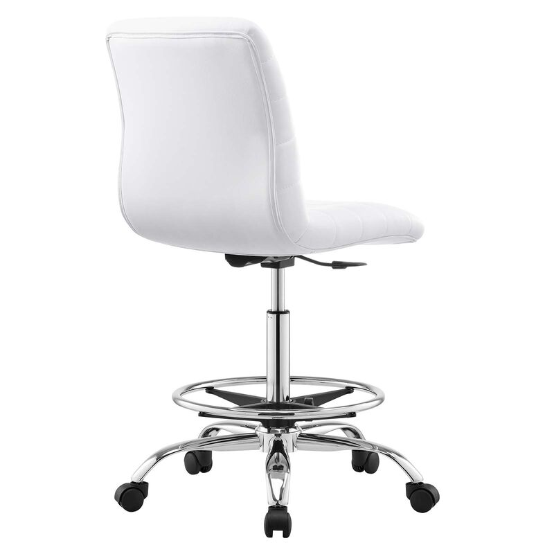 Modway Furniture - Ripple Armless Vegan Leather Drafting Chair