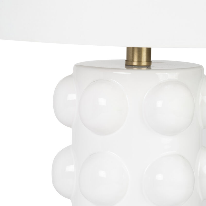 Ceramic 22" Bubble Table Lamp, White image number 3
