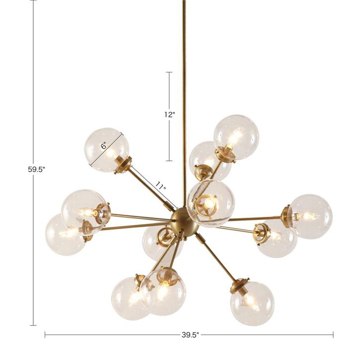 INK+IVY 12-Light Chandelier with Oversized Globe Bulbs