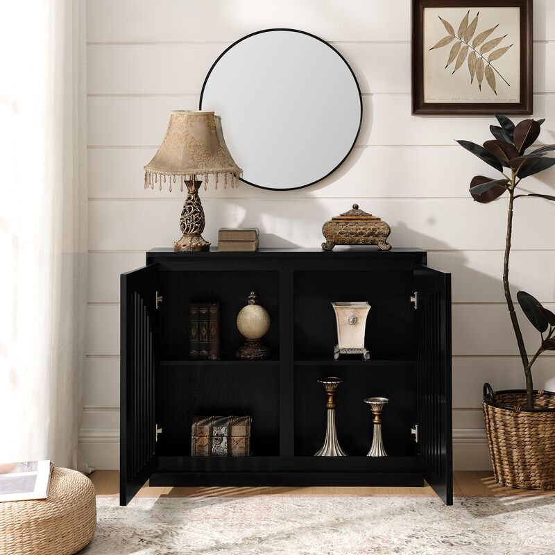 Curved Openwork Fluted Sideboard image number 4
