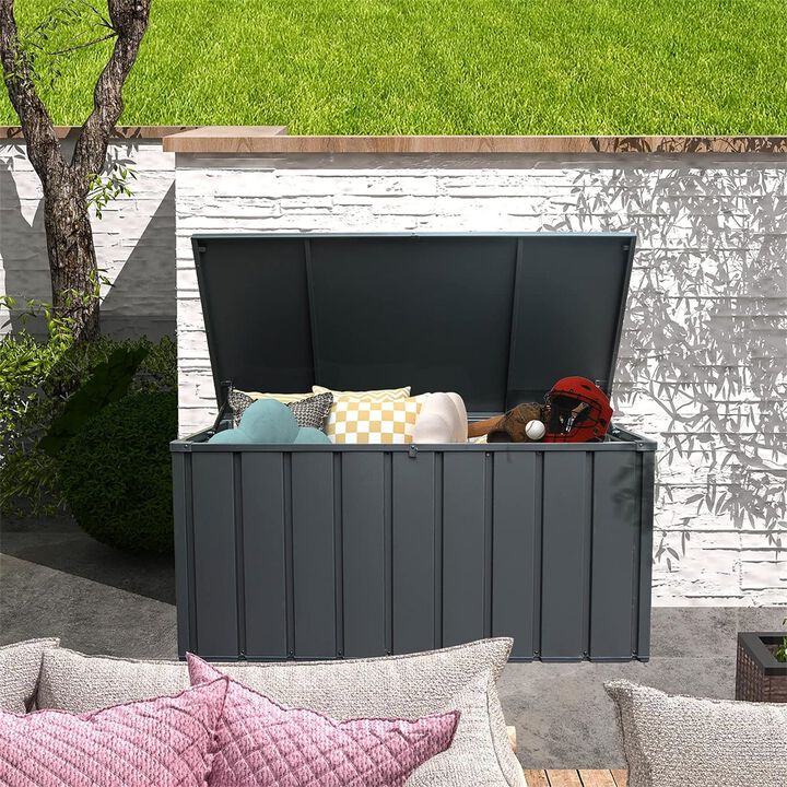 CLIHOME 100 Gallon Outdoor Storage Deck Box,Large Patio Waterproof Lockable Storage Box