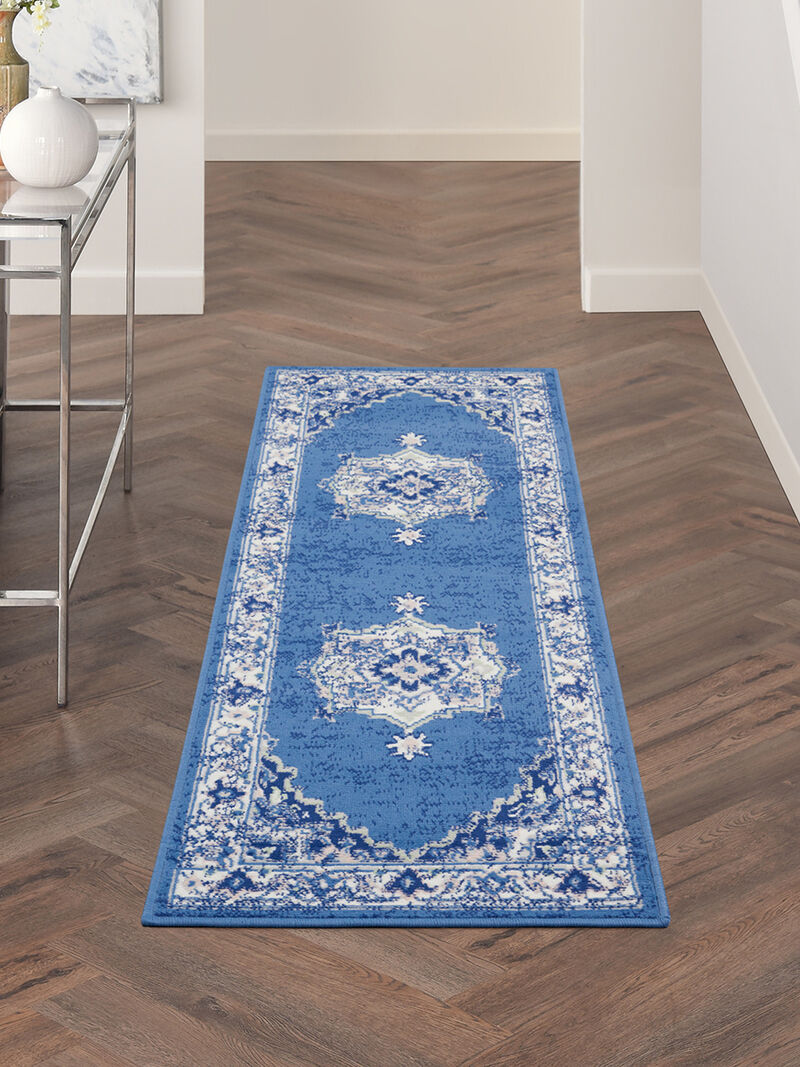Whimsicle WHS03 Navy 2' x 8' Rug image number 6