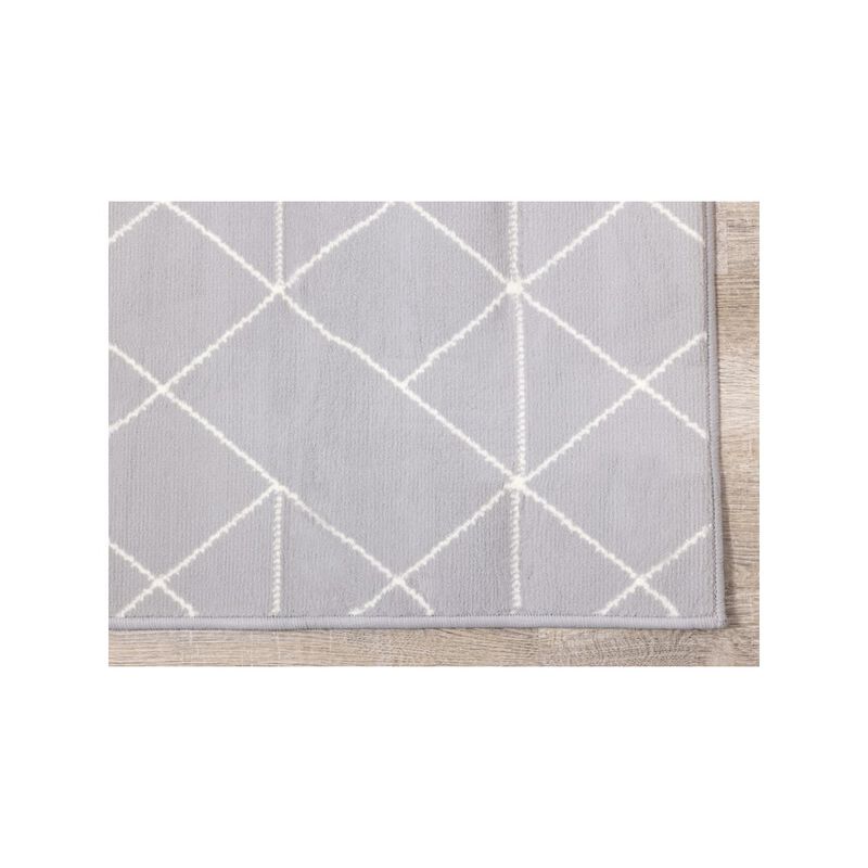 Novelle Home Functional Style Grey White Geometric Rug, 4'7 x 6'7, 4'7 x 6'7 image number 5