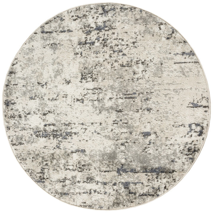 HomeRoots Floral Power Loom Round Rug