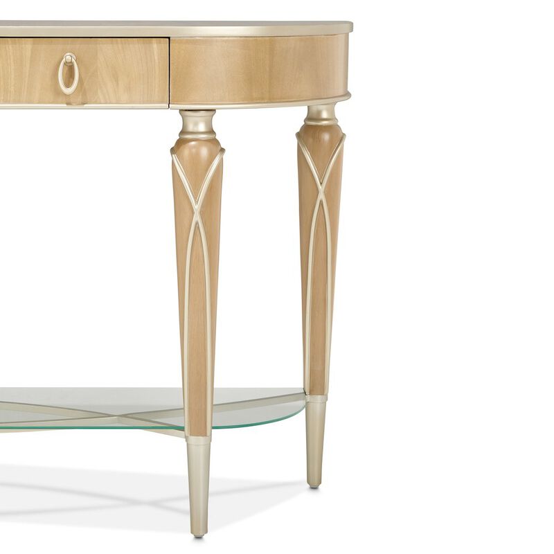 Michael Amini Villa Cherie Console Table - Caramel