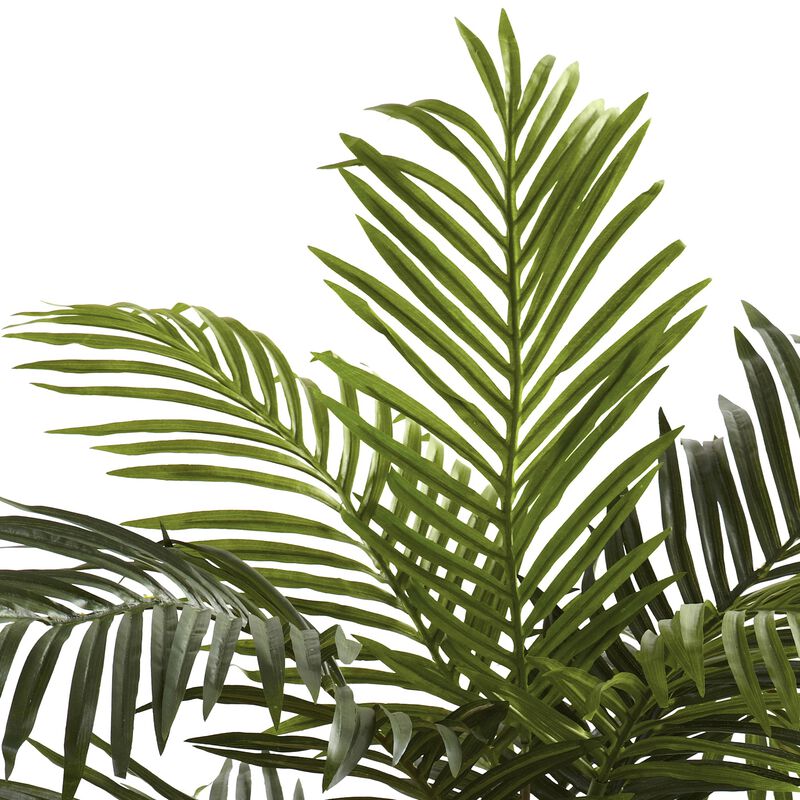 Nearly Natural 5-ft Golden Cane Palm Tree x 2 w/18 Lvs