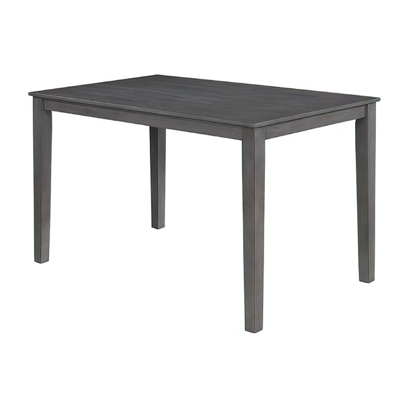 7 Piece Wooden Counter Height Table Set, Brown - Benzara