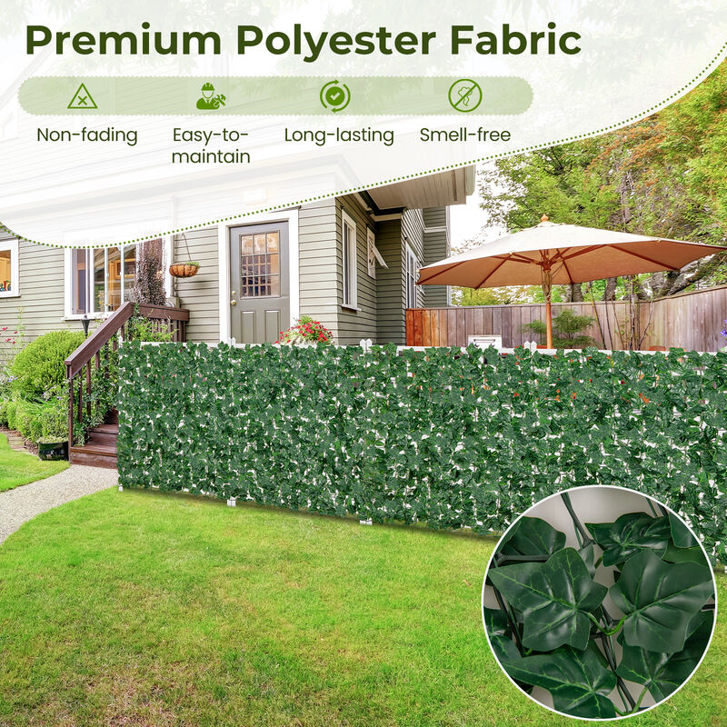 120" x 40" Artificial Ivy Privacy Fence for Outdoor Garden and Balcony Decor