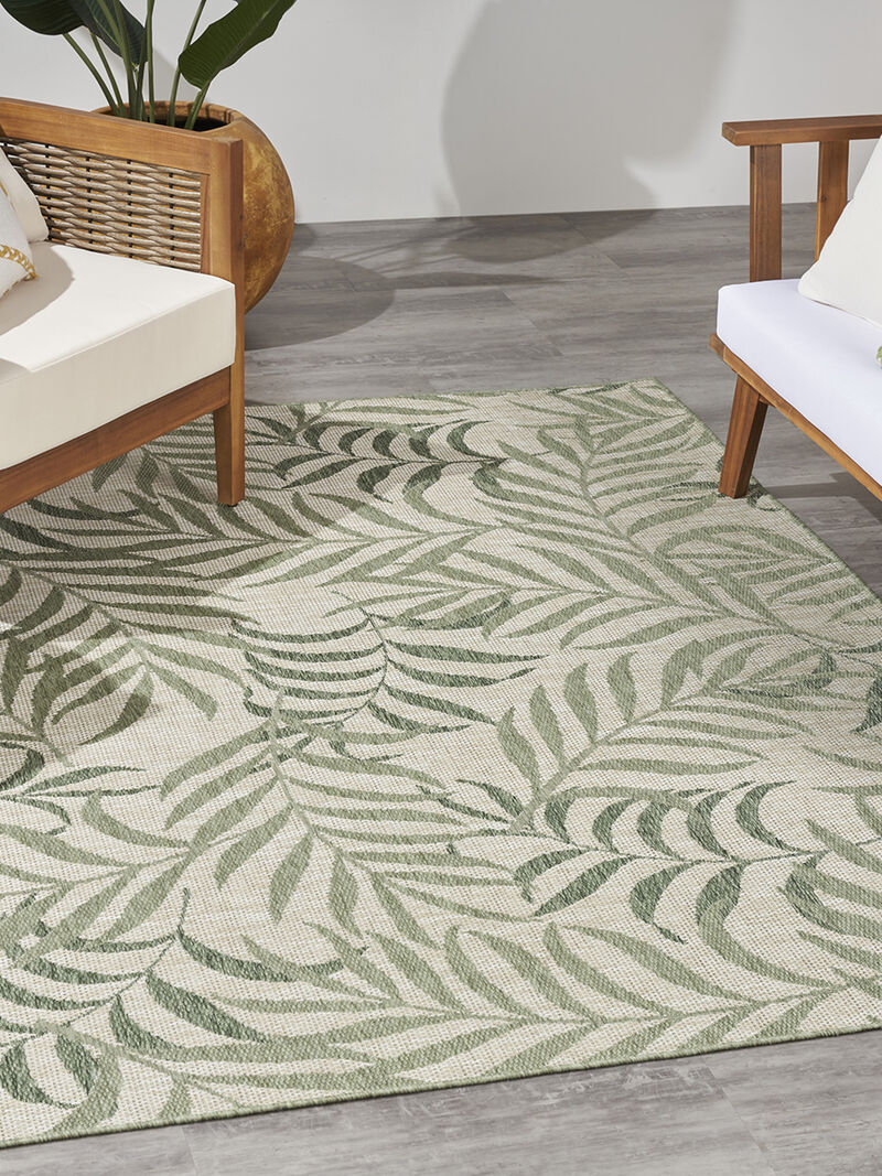 Garden Oasis GOA01 Ivory/Green 6' x 9' Rug