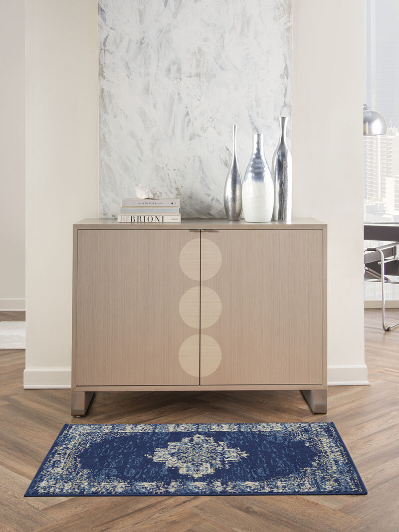 Grafix GRF14 Navy/Blue 2'3" x 10' Rug