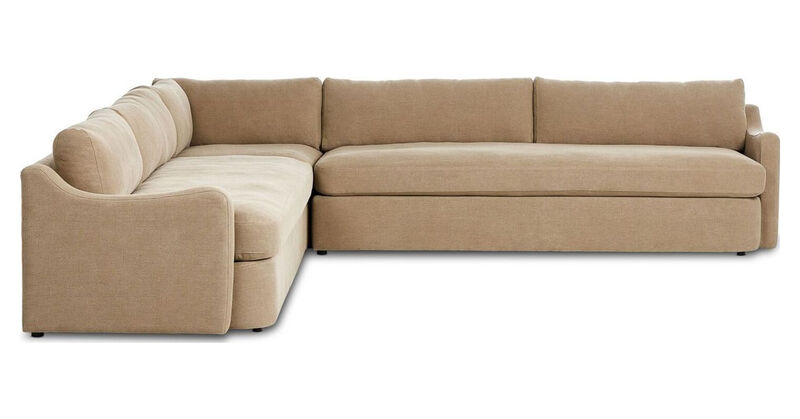 Aurelia 132" Broadway Canvas 3-Piece Sectional image number 0