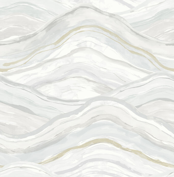 Dorea Light Blue Striated Waves Wallpaper