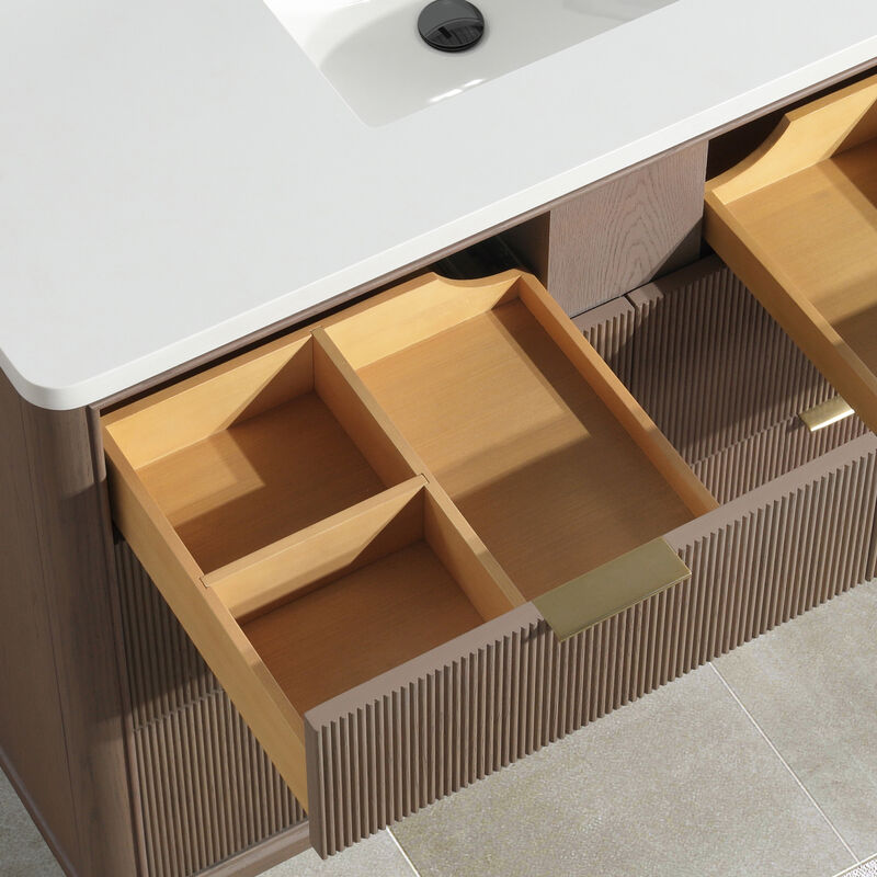 Aria 48" Bathroom Vanity Smoked Oak image number 7