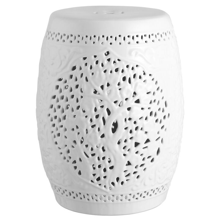 Tree of Life Ceramic Garden Stool