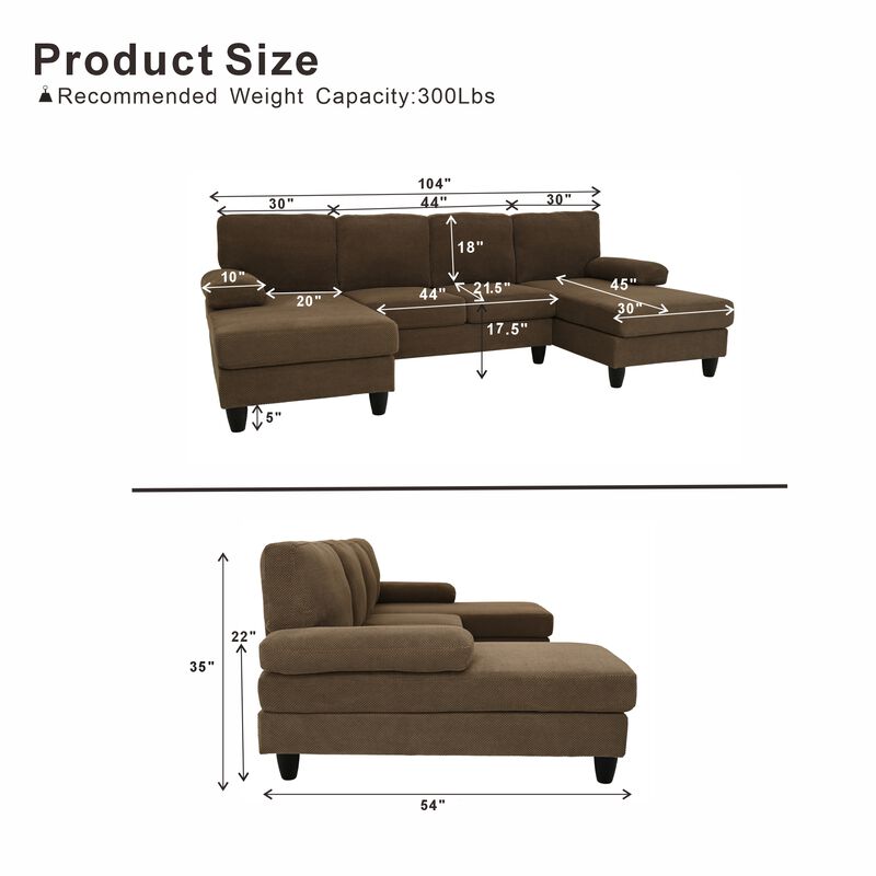 Kunfip upholstery U-Shaped Sofa image number 9