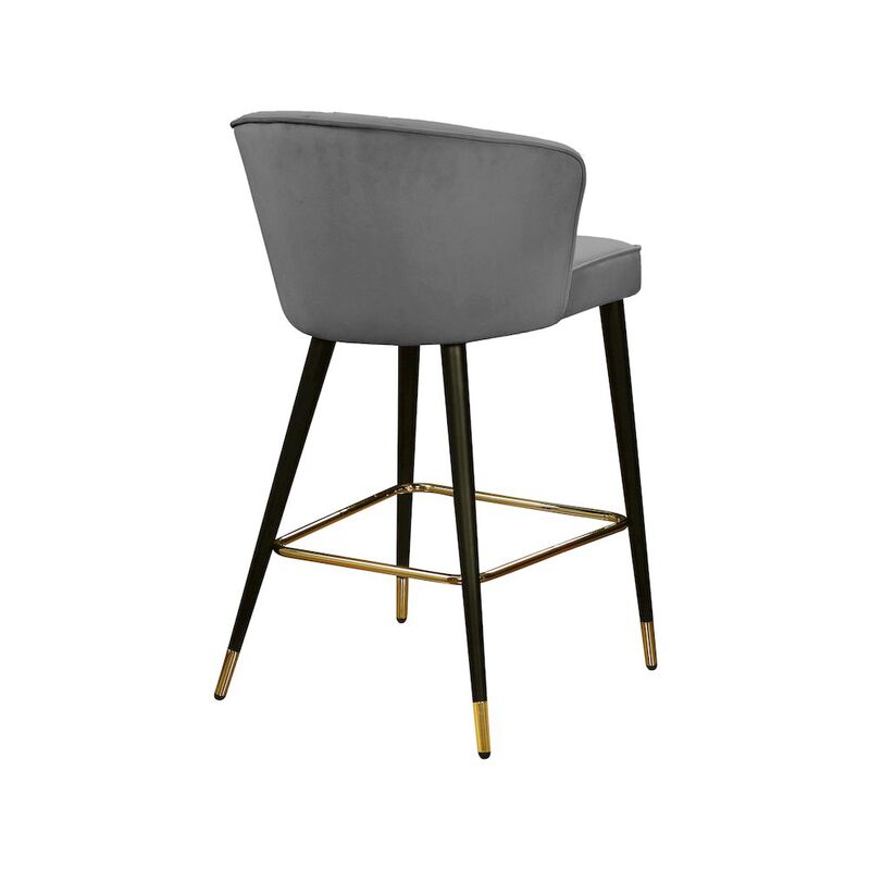 Meridian Furniture Cassie Velvet Stool, Set of 2